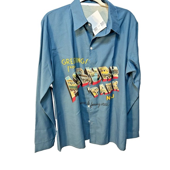 Other - Bruce Springsteen Greetings From Asbury Park NJ Button Down Shirt XL